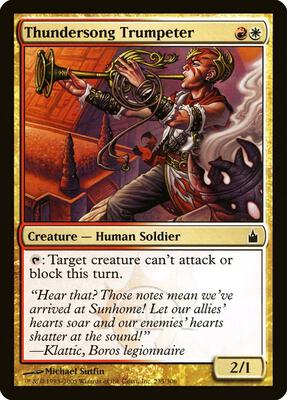 Thundersong Trumpeter card from Ravnica: City of Guilds
