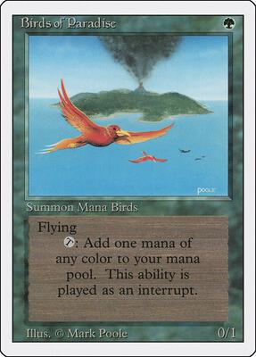 Birds of Paradise card from Revised Edition