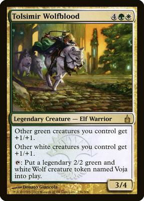 Tolsimir Wolfblood card from Ravnica: City of Guilds