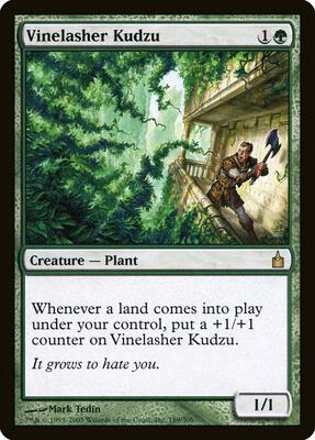 Vinelasher Kudzu card from Ravnica: City of Guilds