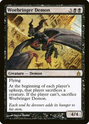 Woebringer Demon card from Ravnica: City of Guilds