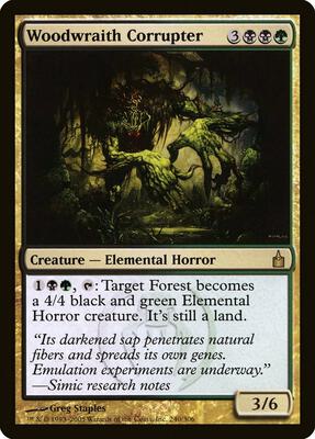Woodwraith Corrupter card from Ravnica: City of Guilds