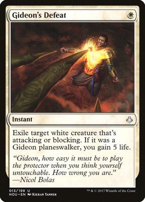 Gideon's Defeat card from Hour of Devastation