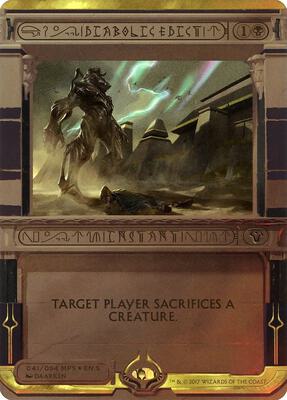 Diabolic Edict card from Masterpiece Series: Amonkhet Invocations
