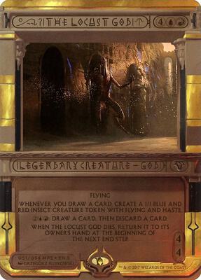 The Locust God card from Masterpiece Series: Amonkhet Invocations