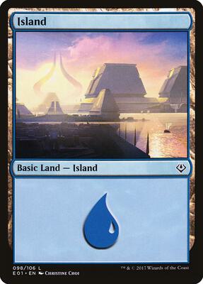 Island (098) card from Archenemy: Nicol Bolas