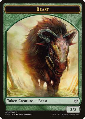 Beast (004) // Soldier Double-sided Token card from Archenemy: Nicol Bolas