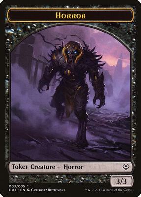 Horror // Zombie Double-Sided Token card from Archenemy: Nicol Bolas
