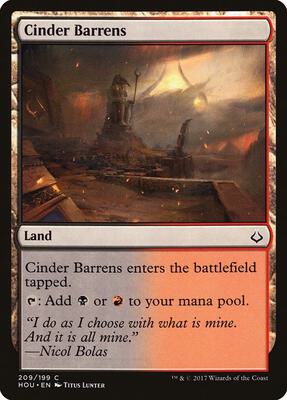 Cinder Barrens card from Hour of Devastation