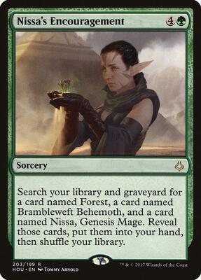 Nissa's Encouragement card from Hour of Devastation