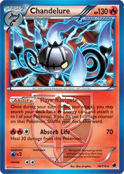 Chandelure - 16/116 (BW Plasma Freeze) card from Deck Exclusives