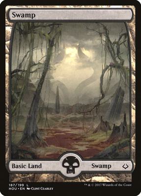 Swamp (187) - Full Art card from Hour of Devastation