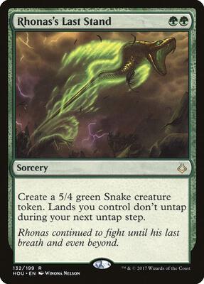 Rhonas's Last Stand card from Hour of Devastation