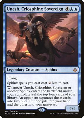 Unesh, Criosphinx Sovereign card from Hour of Devastation