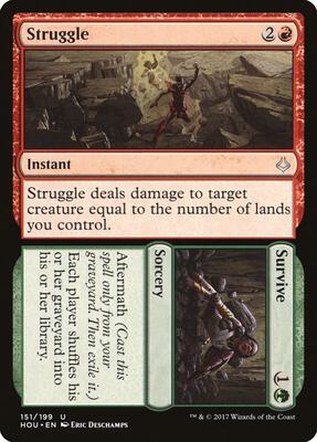 Struggle // Survive card from Hour of Devastation