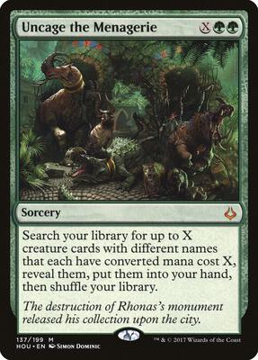 Uncage the Menagerie card from Hour of Devastation