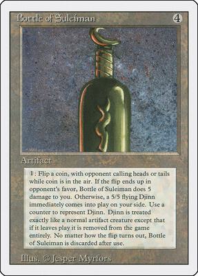 Bottle of Suleiman card from Revised Edition