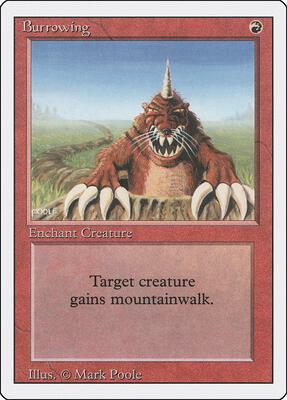 Burrowing card from Revised Edition