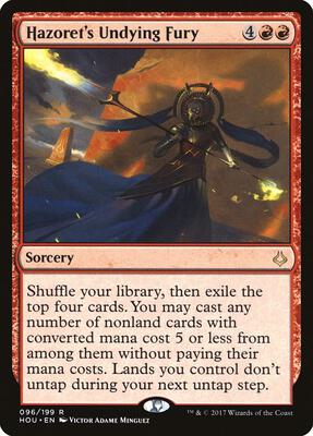 Hazoret's Undying Fury card from Hour of Devastation