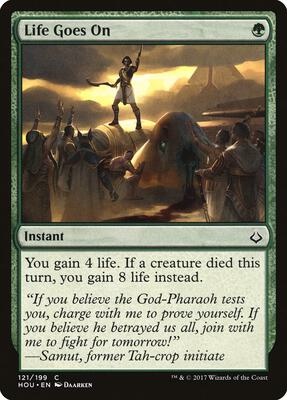 Life Goes On card from Hour of Devastation