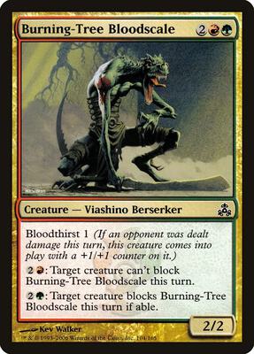 Burning-Tree Bloodscale card from Guildpact