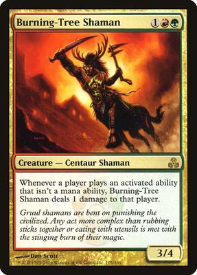 Burning-Tree Shaman card from Guildpact