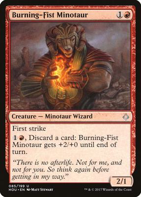 Burning-Fist Minotaur card from Hour of Devastation