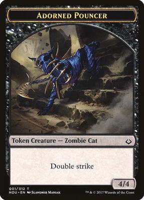 Adorned Pouncer Token card from Hour of Devastation