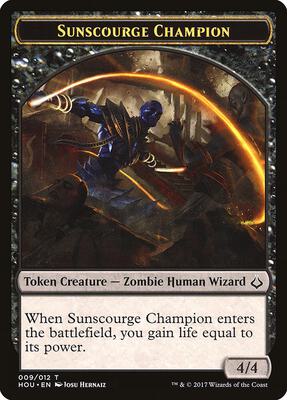 Sunscourge Champion Token card from Hour of Devastation