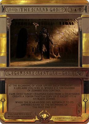 The Scarab God card from Masterpiece Series: Amonkhet Invocations
