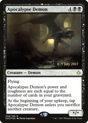 Apocalypse Demon card from Prerelease Cards
