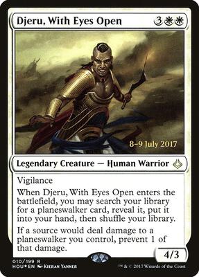 Djeru, With Eyes Open card from Prerelease Cards