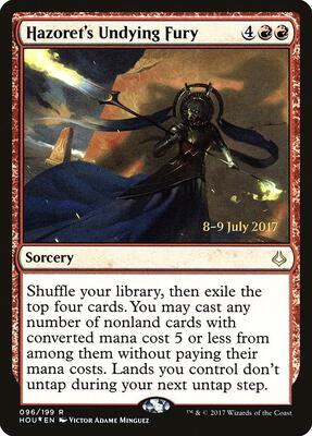 Hazoret's Undying Fury card from Prerelease Cards