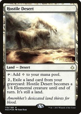 Hostile Desert card from Prerelease Cards