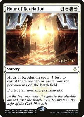 Hour of Revelation card from Prerelease Cards