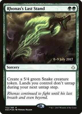 Rhonas's Last Stand card from Prerelease Cards