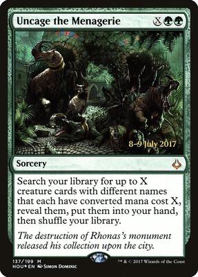 Uncage the Menagerie card from Prerelease Cards