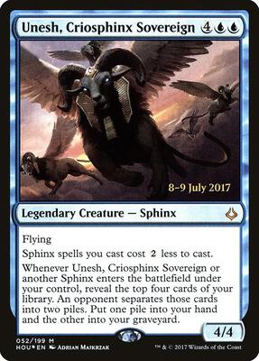 Unesh, Criosphinx Sovereign card from Prerelease Cards