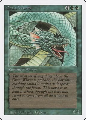 Craw Wurm card from Revised Edition