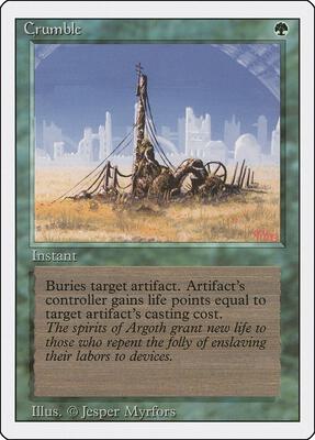 Crumble card from Revised Edition