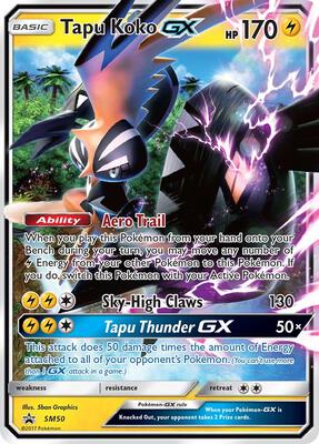 Tapu Koko GX - SM50 card from SM Promos