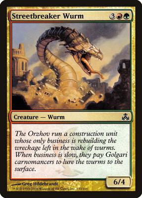 Streetbreaker Wurm card from Guildpact