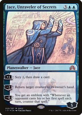 Jace, Unraveler of Secrets (SDCC 2017 Exclusive) card from Media Promos
