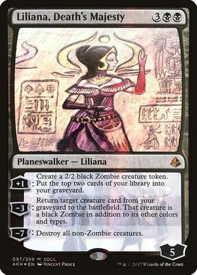 Liliana, Death's Majesty (SDCC 2017 Exclusive) card from Media Promos
