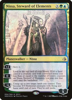 Nissa, Steward of Elements (SDCC 2017 Exclusive) card from Media Promos