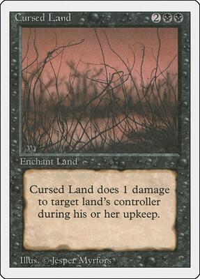 Cursed Land card from Revised Edition