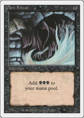 Dark Ritual card from Revised Edition