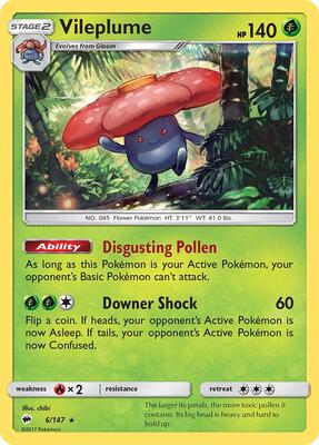 Vileplume card from SM - Burning Shadows