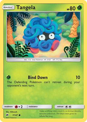 Tangela card from SM - Burning Shadows