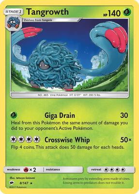 Tangrowth card from SM - Burning Shadows